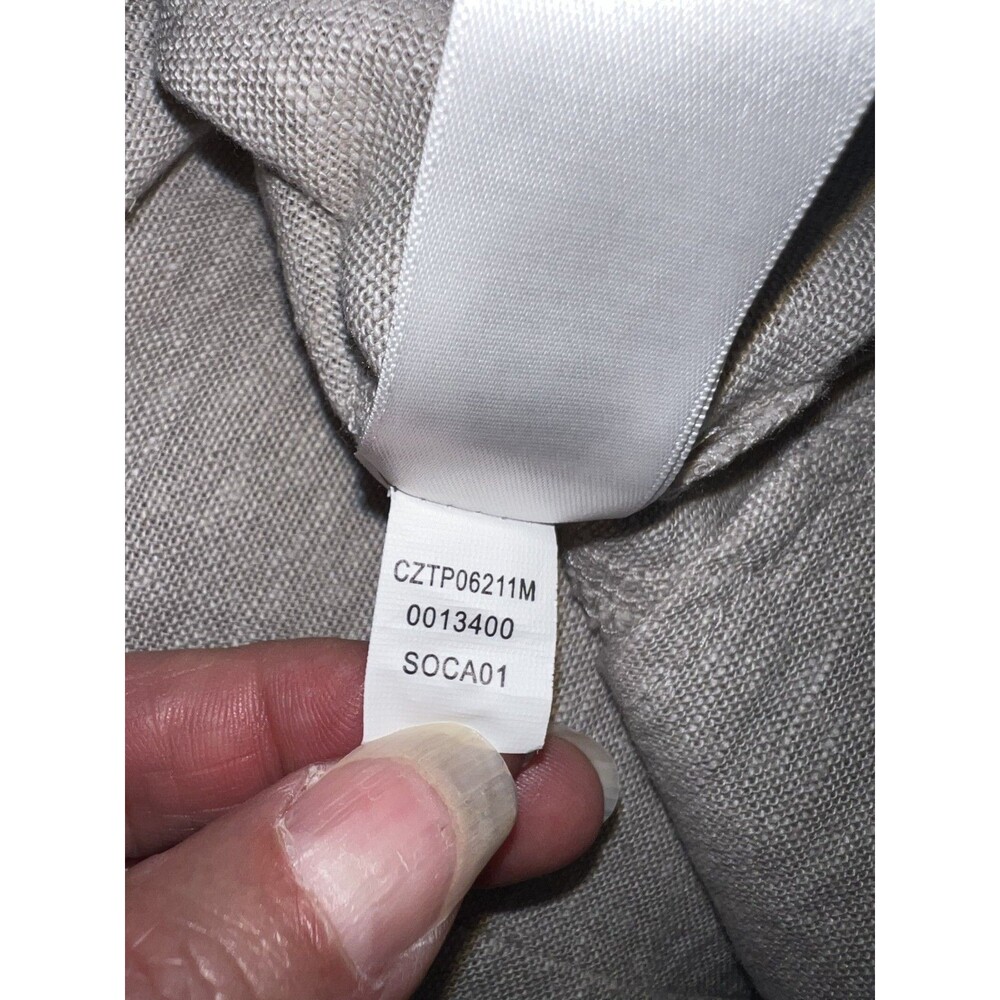 Cable & Gauge Studio Button Down‎ Linen Blend Top 3/4 Sleeve Sz Small Coastal - Picture 9 of 14